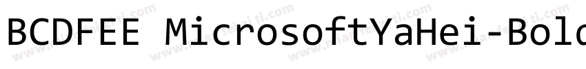 BCDFEE MicrosoftYaHei-Bold字体转换